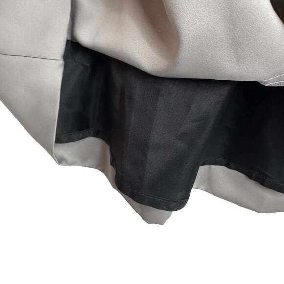 Vintage Y2K BCBG Paris‎ Black Baby Doll Mini Dress Blue Floral Empire Waist Prom - Picture 7 of 11